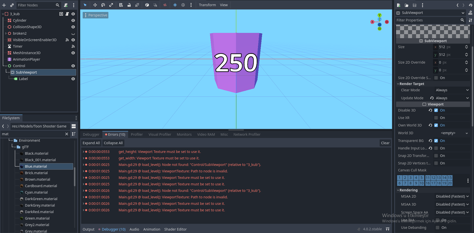 Subviewport Error - Godot Forums