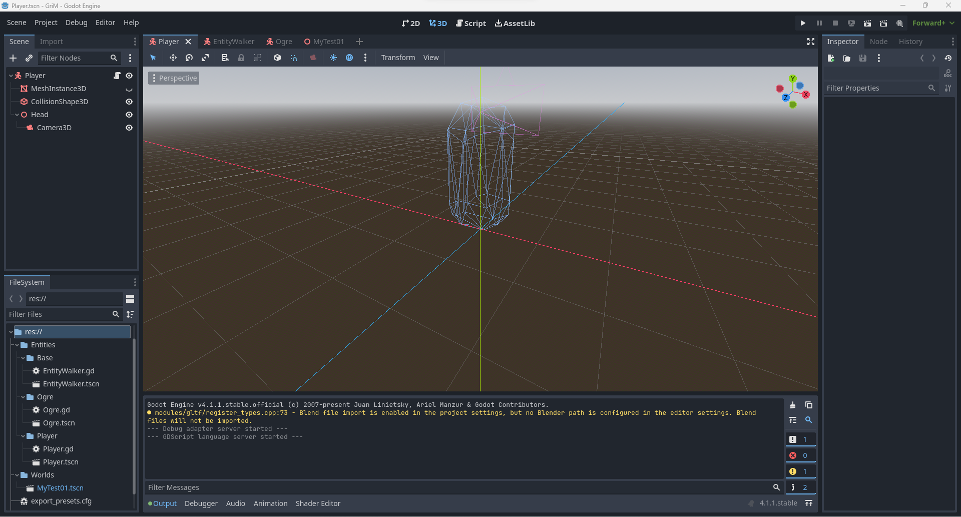 Moving the player with code — Godot Engine (stable) documentation