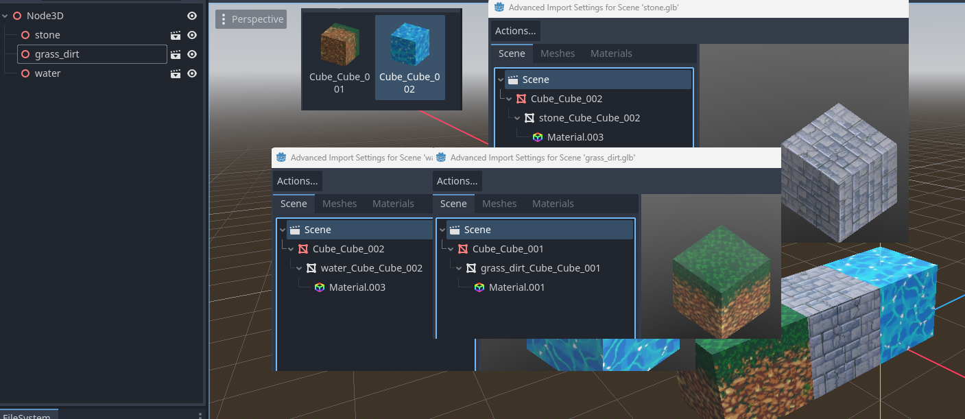 Imported glb objects - Override Each Other in MeshLibrary - Godot Forums