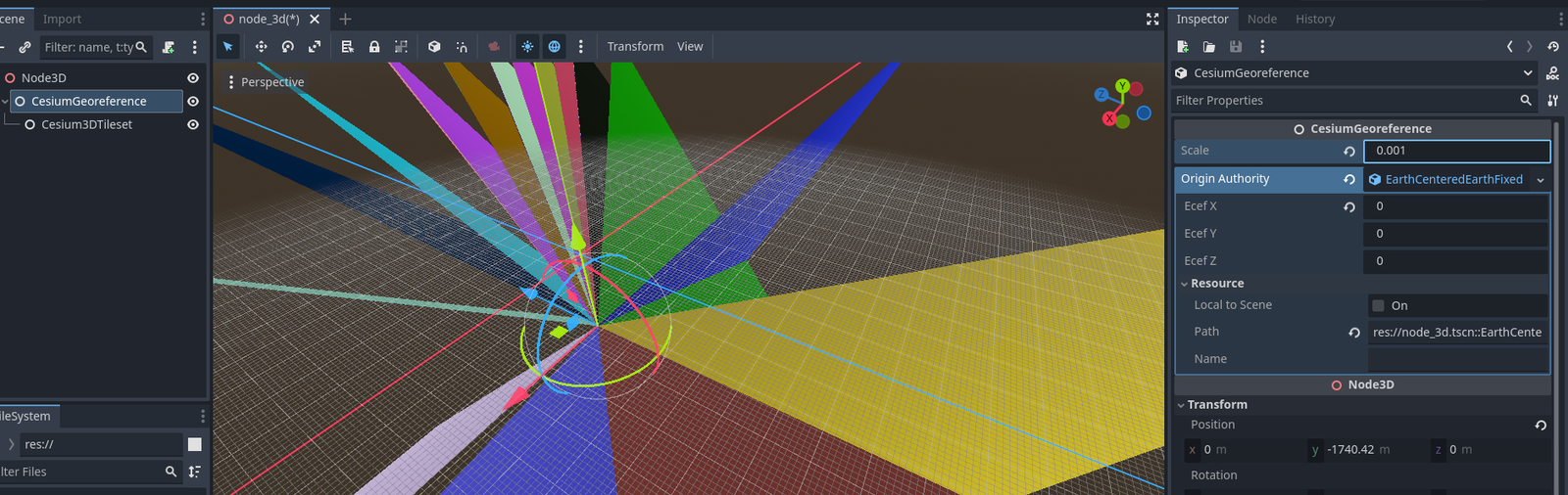 Large Coordinate Mesh Causes Chaos - Godot Forums