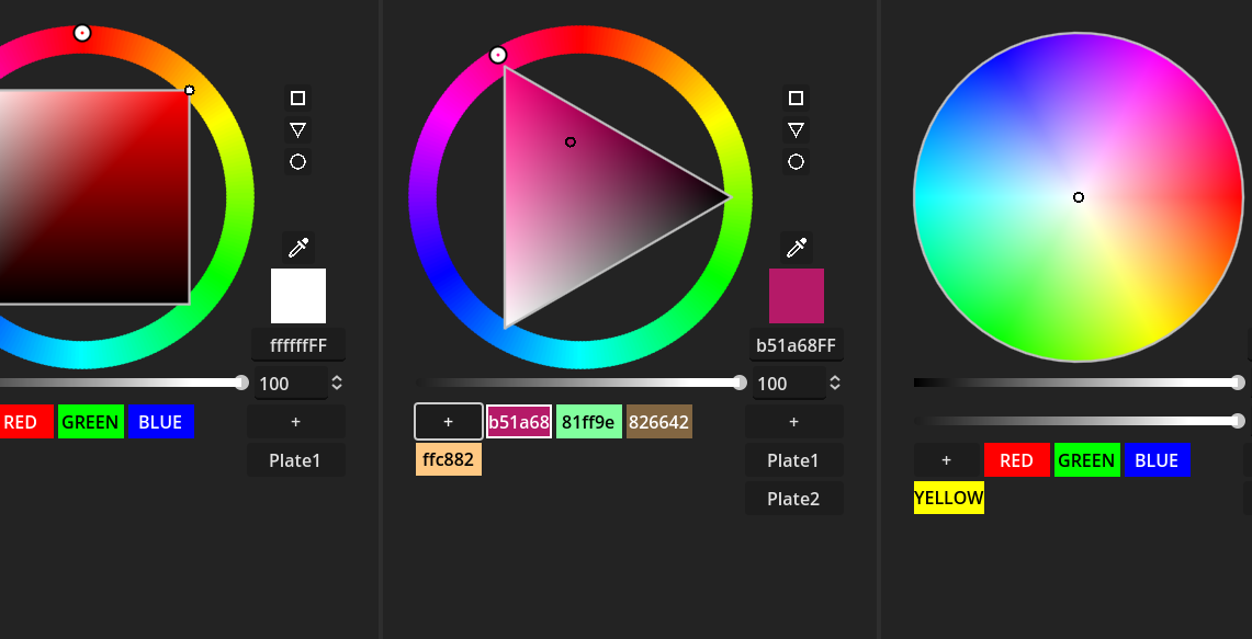 Custom Multiple Shapes Color Picker Control