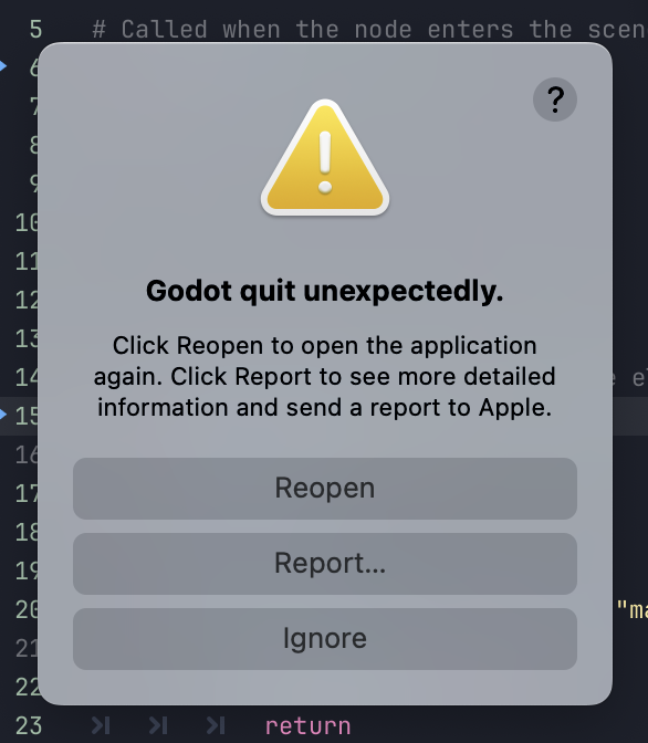 How can I debug my game if Godot crashes and doesn't even give an error ...