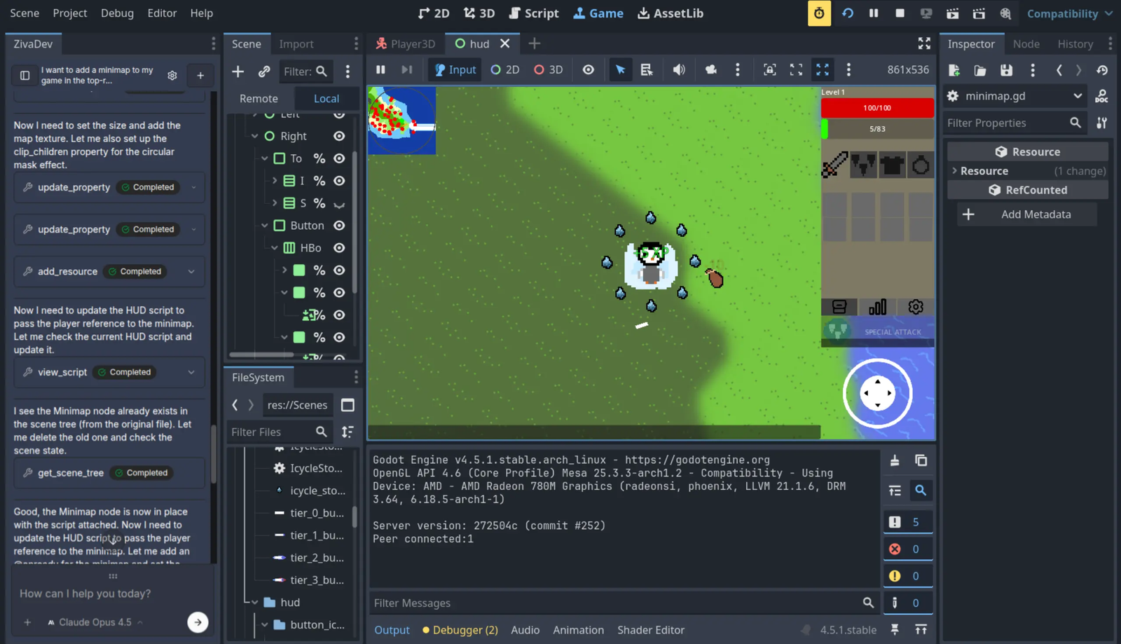 image.png {Ziva screenshot showing AI autocompleting user requested tasks}